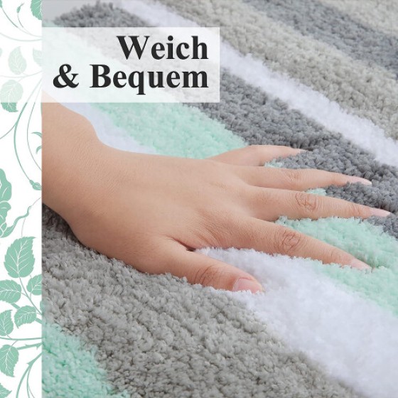 Set of 2 Absorbent Non-slip Bath Mats